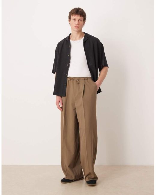 ASOS Black Oversized Revere Texture Shirt for men