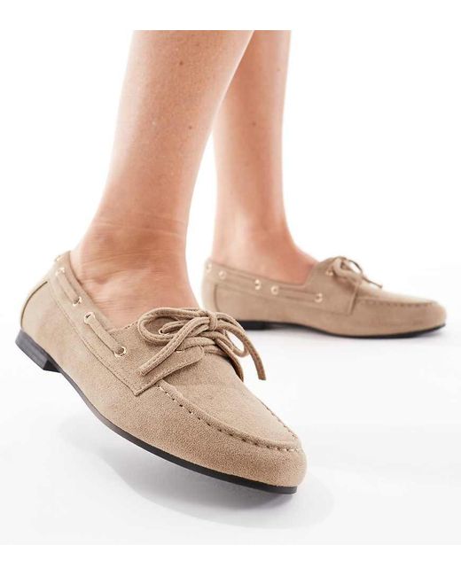 SEQWL Wide Fit Natural Picnic Boat Shoes