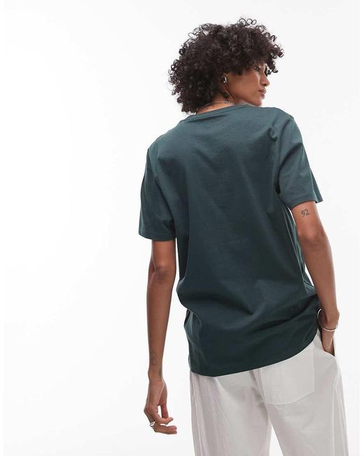 T-Shirt Con Scritta Piccola Del Logo Sul Petto di Timberland in Blue