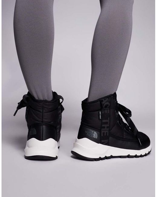 The North Face Black Thermoball Lace-Up Luxe Waterproof Boots