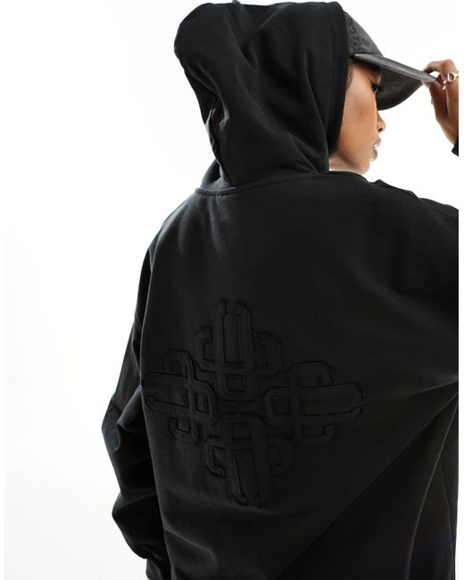The Couture Club Black Relaxed Emblem Hoodie