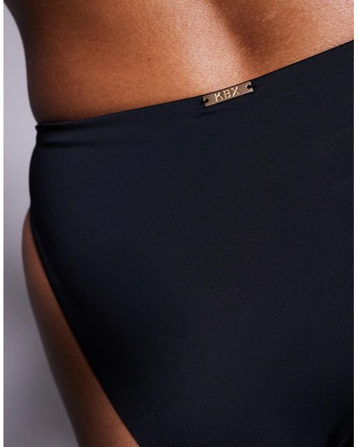 KBX Black High Waist Bikini Bottom