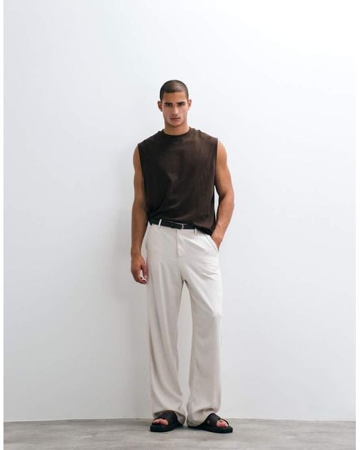 ASOS White Oversized Tank for men