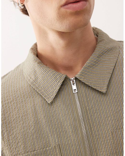Collusion Green Tailored Bomber Jacket for men