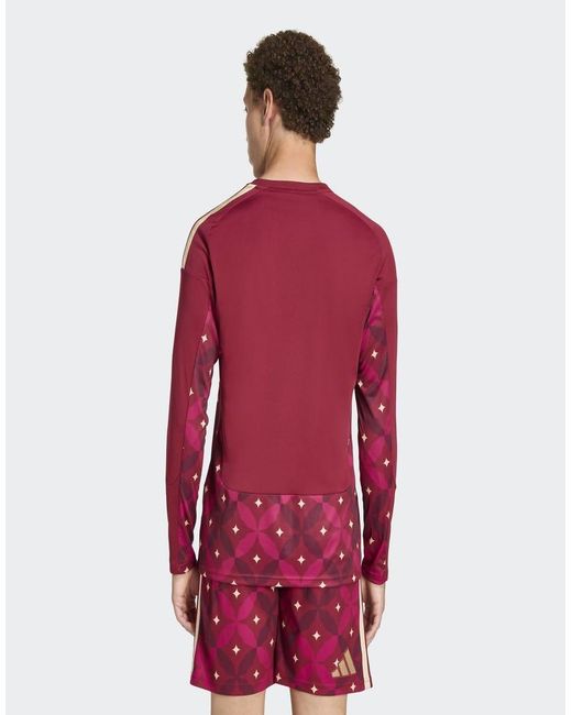 Adidas Originals Red Italy 26 Home Goalkeeper Long Sleeve Jersey for men