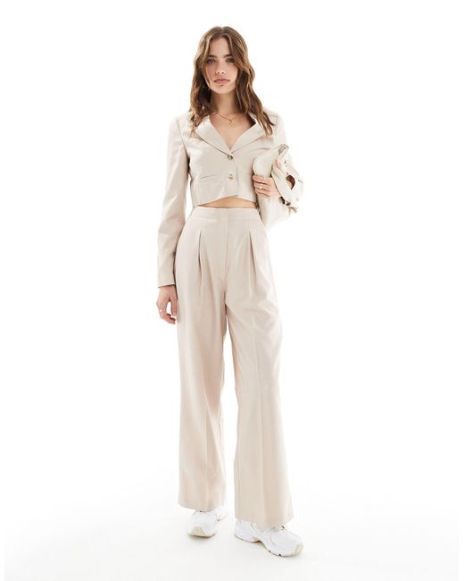 Miss Selfridge Natural Relaxed Cropped Blazer Co Ord