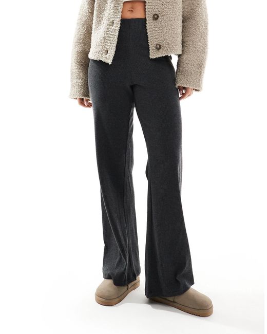 Brave Soul Black – gerippte hose