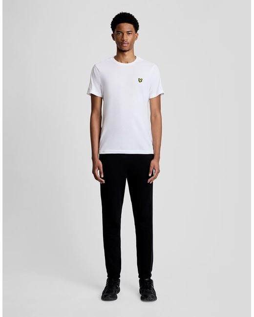 Lyle & Scott White Sports Jacquard Tape T-Shirt for men