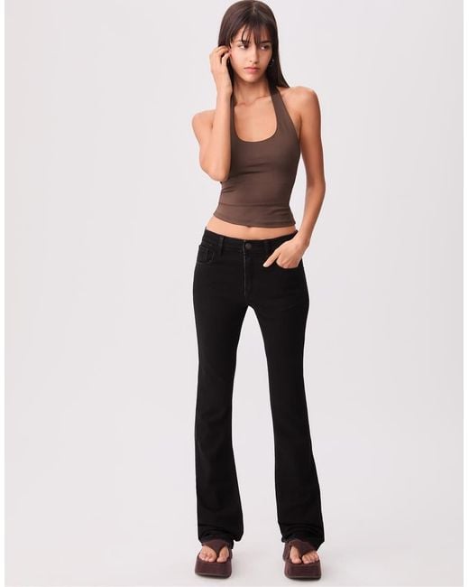 Stradivarius Black Bootcut Jeans