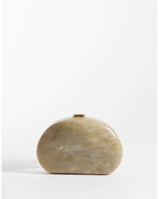 Mango Natural Marble Effect Clutch Bag