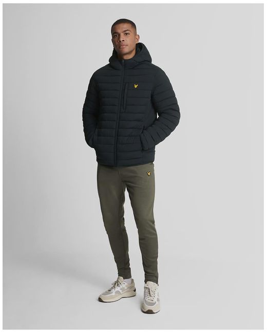 Lyle & Scott Blue Jackets Stretch Lightweight Quilted Jacket for men
