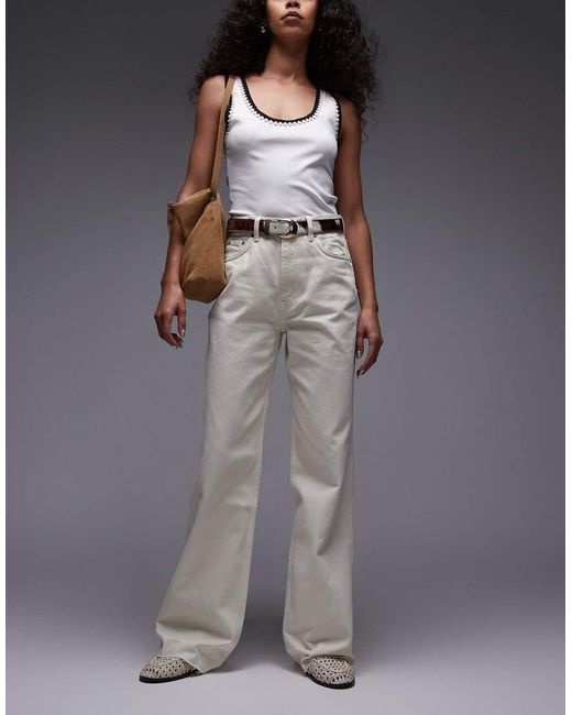 & Other Stories Gray High Waist Wide Leg Jeans