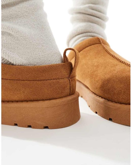 SEQWL Brown Suedette Mules