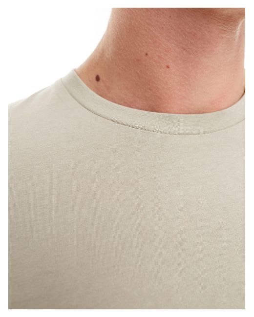 ASOS – 3er-pack körperbetonte t-shirts in Natural für Herren