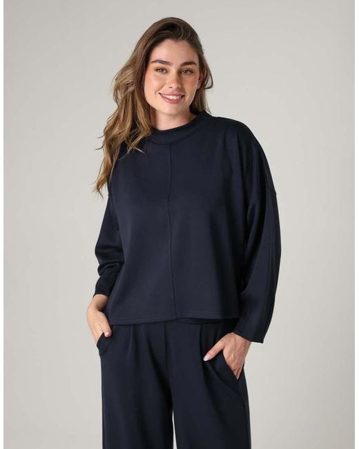 French Connection Blue Luxe Turtle Neck Long Sleeve Jumper