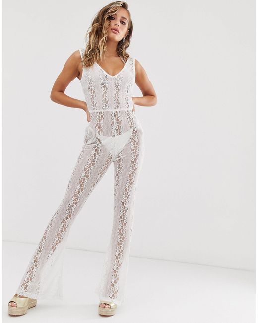 lace beach jumpsuit