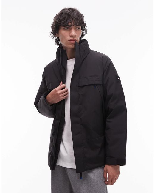 Tommy Hilfiger Black Tech Hooded Jacket for men