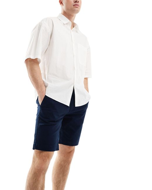 Ben Sherman Blue Slim Fit Stretch Chino Shorts for men