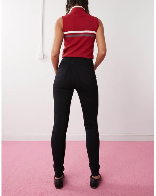 Dr. Denim Black Solitaire High Waist Super Skinny Jeans