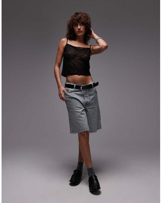 Tommy Hilfiger Black Sheer Crop Top