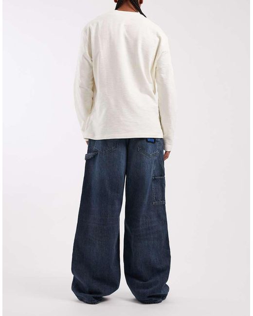 HUGO Blue Carpenter Wide Leg Jeans for men