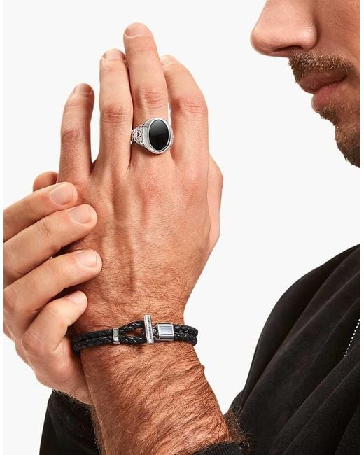 Anello Nero E Argentato di Thomas Sabo in Metallic