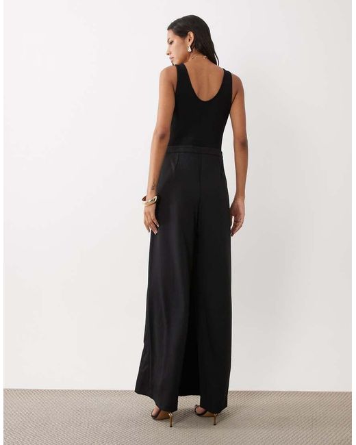 Mango Black Scoop Neck Sleeveless Jumpsuit