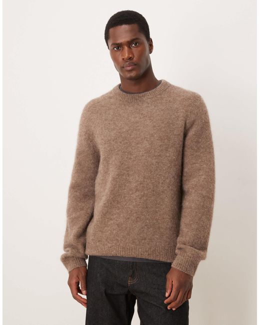 ARKET Brown Alpaca And Wool Jumper With Crew Neck for men