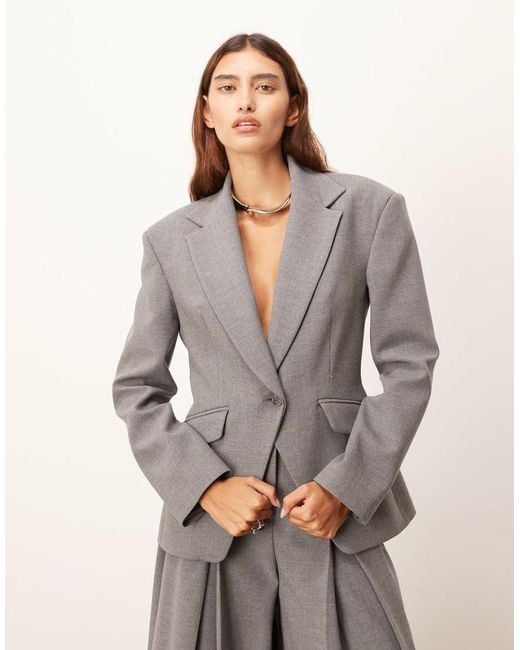 ARRANGE Gray Co-ord Premium Tailored Blazer With Cinched Waist