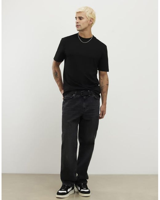 River Island Black Slim Fit Crew Neck T-Shirt 3 Pack for men