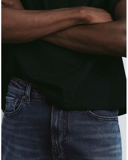 Pull&Bear Black Slim Fit Jeans for men