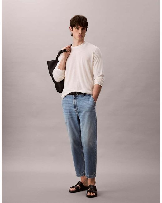 Calvin Klein Toelopende Jeans in het Blue voor heren