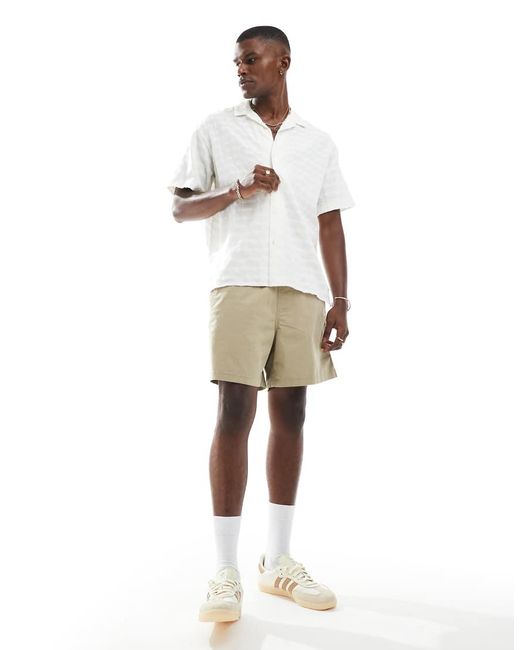 Jack & Jones White Textured Shirt for men