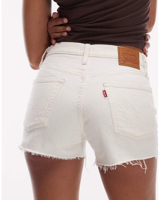 Levi's White 501 Original Shorts