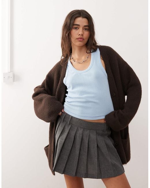 Monki Women's Black Exclusive To Asos Oversized Fluffy Knit Cardigan