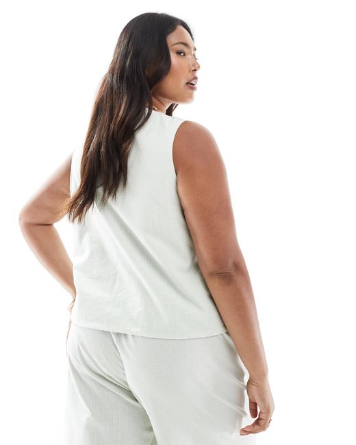 ONLY White Tie Front Singlet
