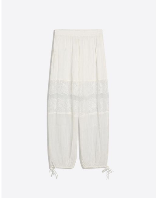 Bershka Metallic Lace Sarouel Trousers