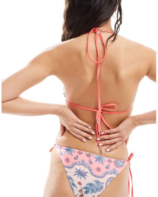 Superdry Brown String Triangle Bikini Top