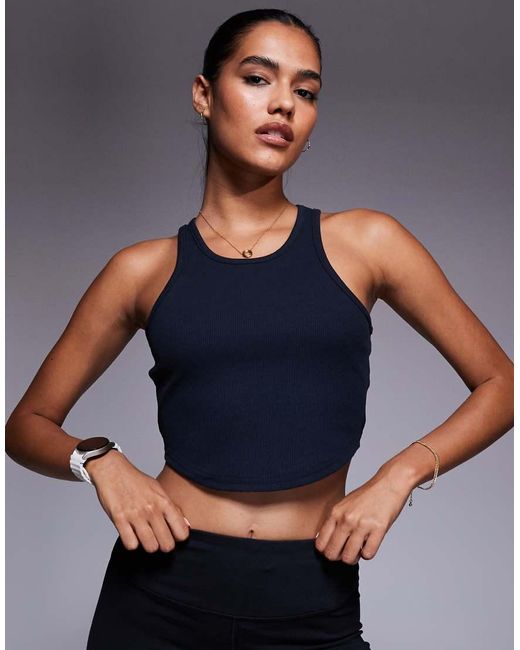 Under Armour Blue Rival Ribbed Tank Top