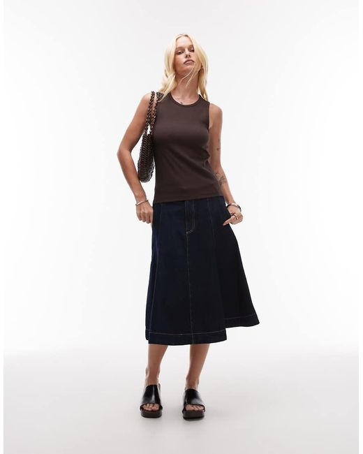 & Other Stories Brown Racer Back Singlet Top