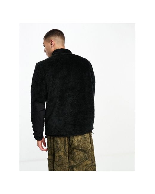Timberland Black High Pile Fleece Borg Jacket for men