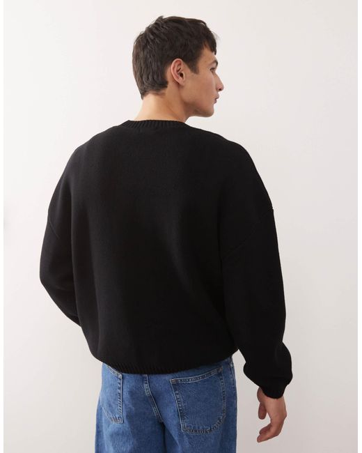 Pull oversize Weekday pour homme en coloris Black