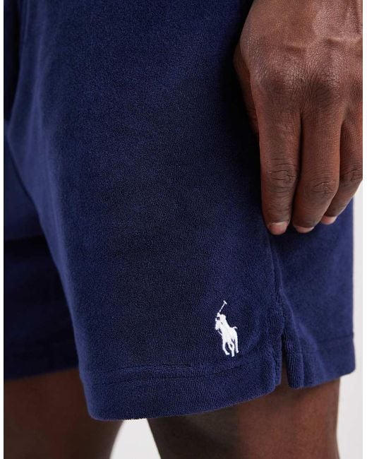 Polo Ralph Lauren Blue Icon Logo Co-ord Terry Cloth Shorts for men