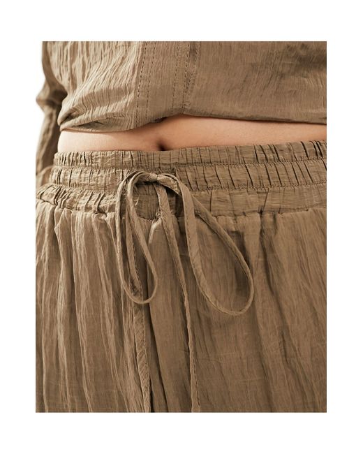 ONLY Natural Textured Wide Leg Trouser Co-ord