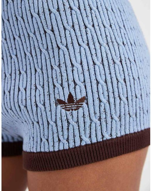 adidas Originals x ASOS Black Cable Knit Hot Pants