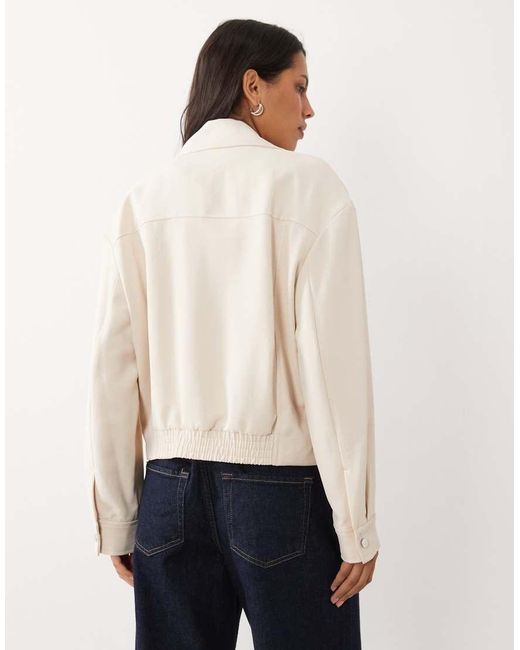Mango Natural Tailored Harrington Jacket