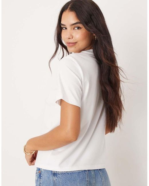 Vila White Oversized Boyfriend Fit T-shirt