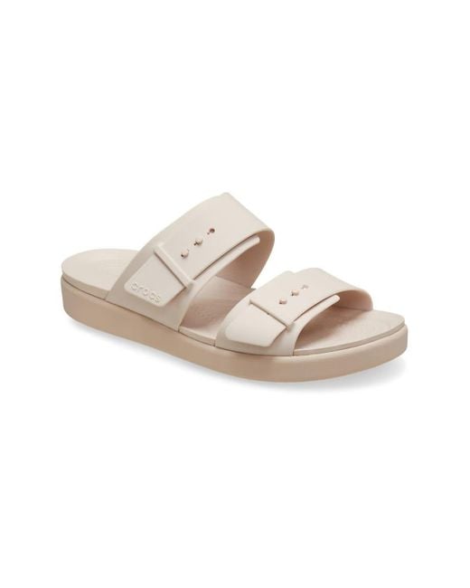 CROCSTM White Brooklyn Buckle Low Sandal