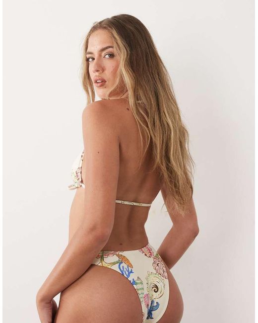 ASOS Multicolor Shelly Ibiza High Leg Cheeky Bikini Bottom