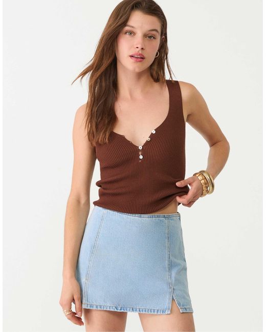 Stradivarius Blue – mini-jeansrock